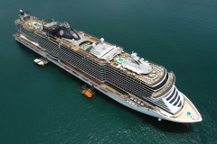 Navio MSC Seaview em Ilha Grande, RJ, Brasil